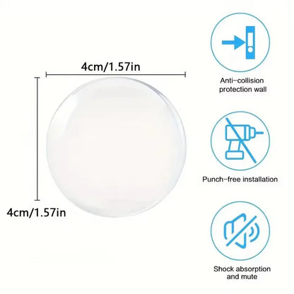 Door Knob Wall Shield Clear Soft Rubber Door Stopper Door Handle Bumper Mute Stickers Wall Protector Muffler Pad Protective P