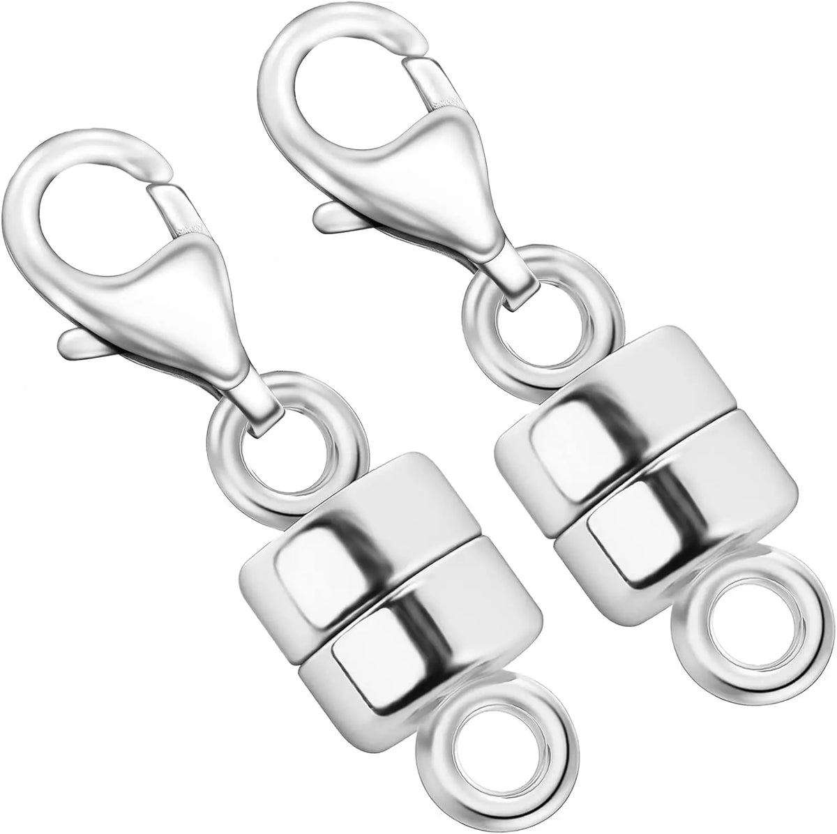 Magnetic Necklace Clasps and Closures with Lobster Clasp 14K Gold and Silver Plated Magnet Jewelry Clasps Converters - 2Pcs S