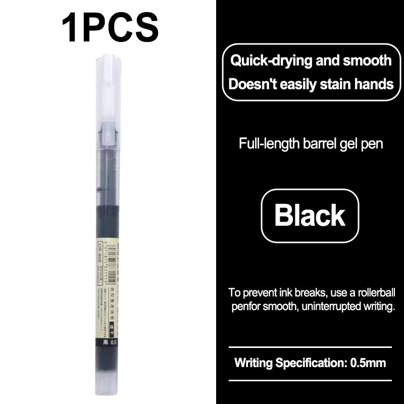 0.5mm Quick Drying Fine Point Liquid Ink Pens Smooth Writing Comfortable Grip Non-Smudge for Office School Supplies