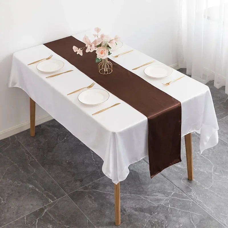 Satin Table Runner Wedding Decoration For Modern Birthday Party Hotel Show Banquet Luxury Design Nice Pattern Wholesale - Cho