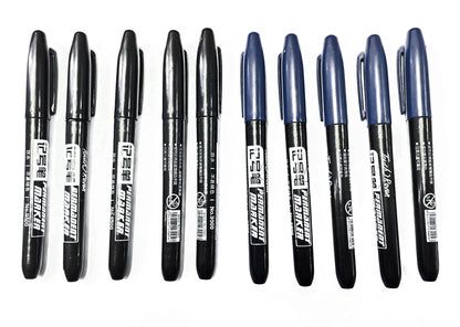 6 PCS Permanent Marker Pen Manga Drawing Markers Black Blue Red Waterproof Ink Sketch Pens Stationery Art School Supplies - 5
