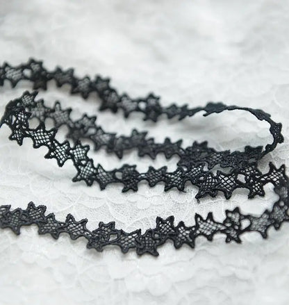 Lace Trim, Handmade Black White Lace Trim, 1 Yard Wide for Sewing, Vintage Style Trim for Scrapbooking, DIY Crafts and Embell
