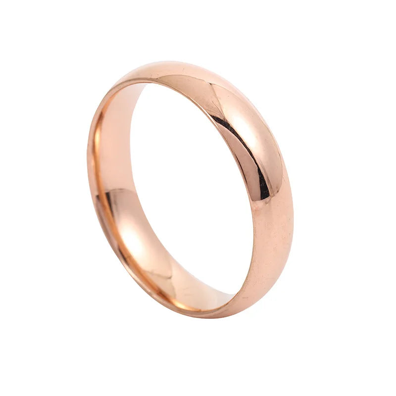 Simple 6mm Titanium Ring Women Men Prevent Allergy High Polished Wedding Rings Stainless Steel Couple Finger Jewelry Gifts