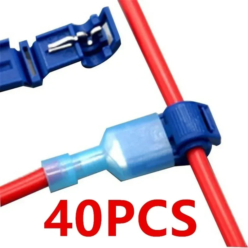 20pcs/40Pcs Quick Electrical Cable Connectors Snap Splice Lock Wire Terminals Crimp Electric Motorcycles Ham Radio