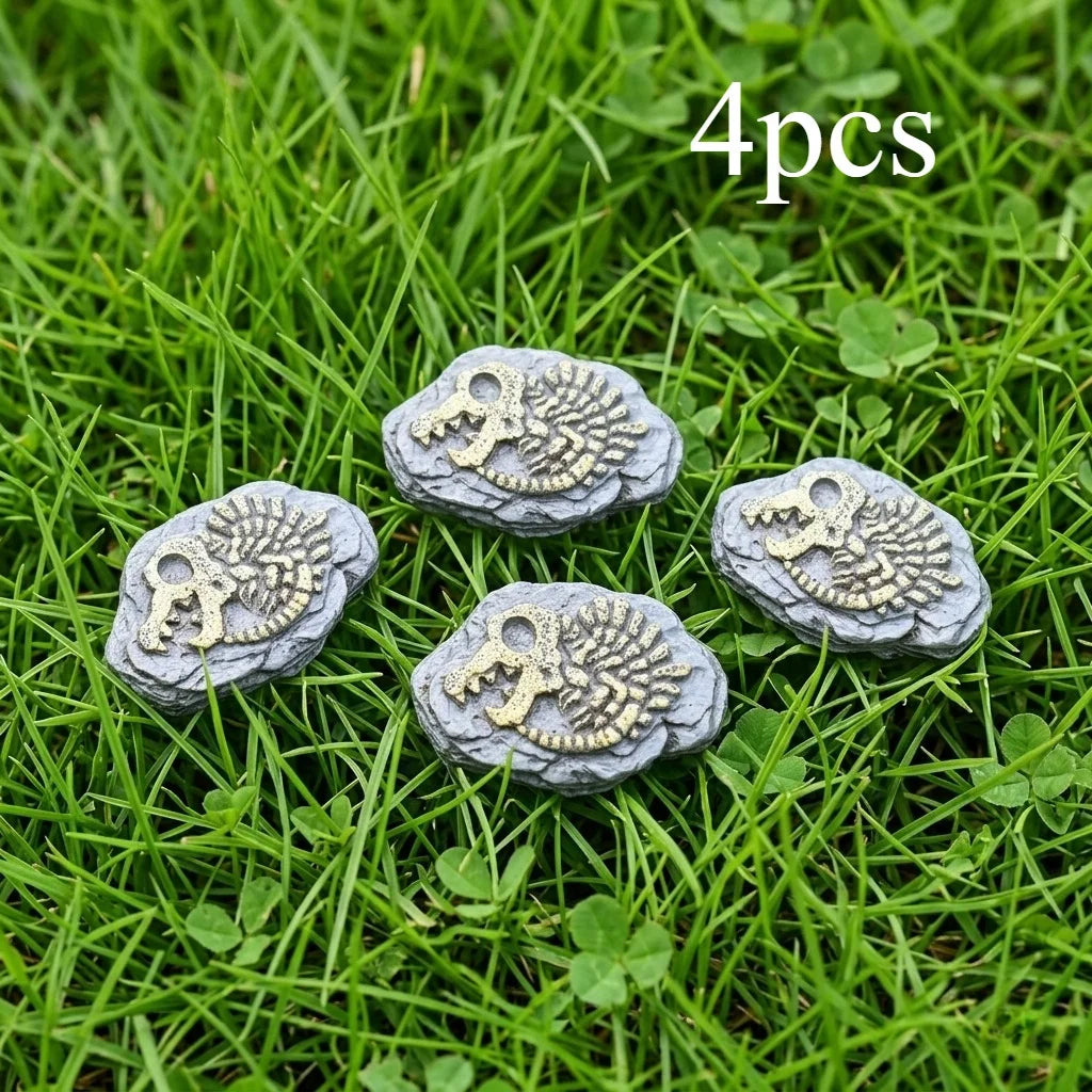 4pcs Micro Landscape Simulation Dinosaur Fossils, DIY Decorations, Desktop Accessories Small Ornaments - Spinosaurus fossil