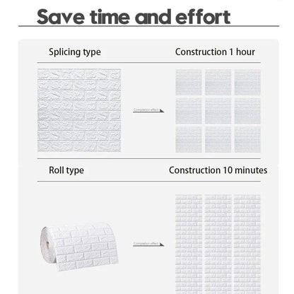 3D Foam Brick Wall Panels Stickers Self Adhesive Waterproof Living Room Wallpaper Wall Decal Home Decor Wallcovering TV Backd