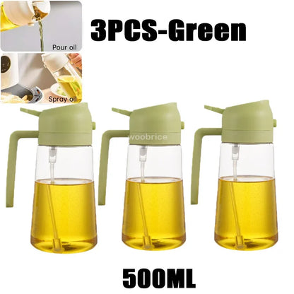 2in1 Kitchen Spray Oil Dispenser Oil Sprayer Polisher Or Only Brush Spray for Air Fryer Salad Grilling Roasting Cooking Kitch