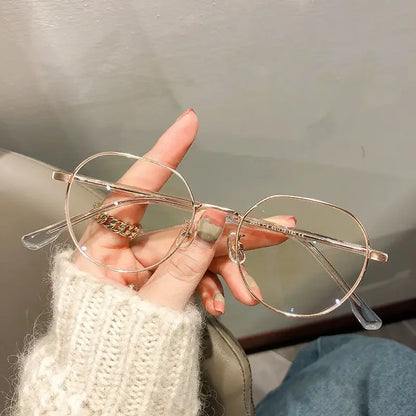 Luxury Myopia Glasses Classic Vintage Anti-blue Light Eyeglasses Women Men Minus Diopter Eyewear Prescription with 0 -0.5To -