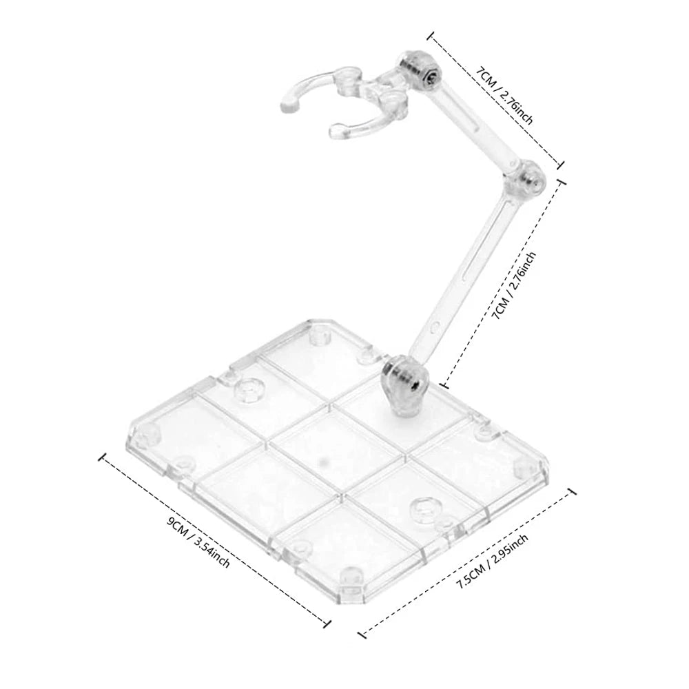 Clear Action Figure Stand,Assembly Action Figure Display Holder Base Doll Model Support Stand for HG RG SD SHF Gundam 1/144 T