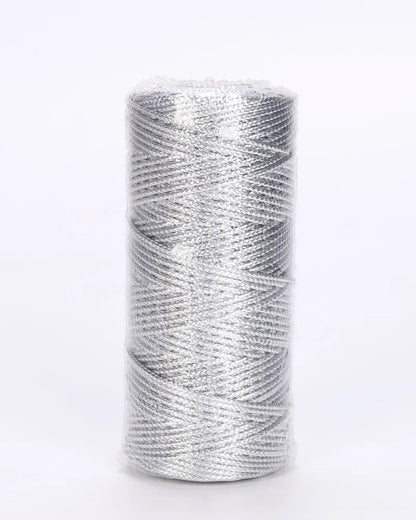1.5mm 100M Gold Silver Macrame Cord Rope String for Sewing DIY Rope 100M Macrame Rope String for Sewing and Crafts Thread Twi