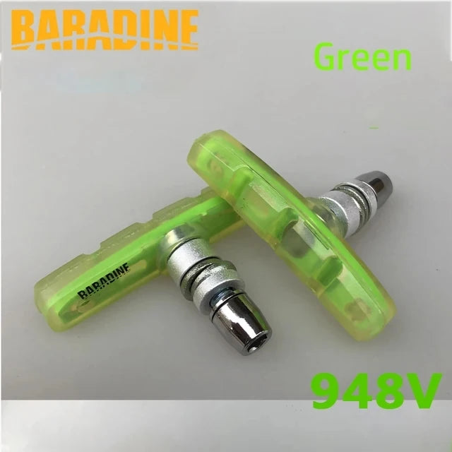 Baradine 948V MTB Bike V-brake Shoes Transparent 60mm Pads Bicycle Brake Blocks Bicycle Accessories - Green