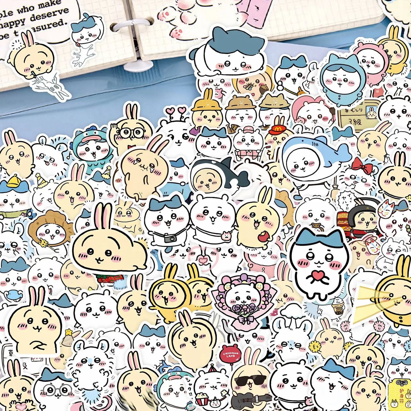 100pcs Kawaii Jiikawa Cartoon Stickers Decorative Desk Laptop Scrapbook Luggage Stationery Cute Graffiti Sticker for Kids Gif