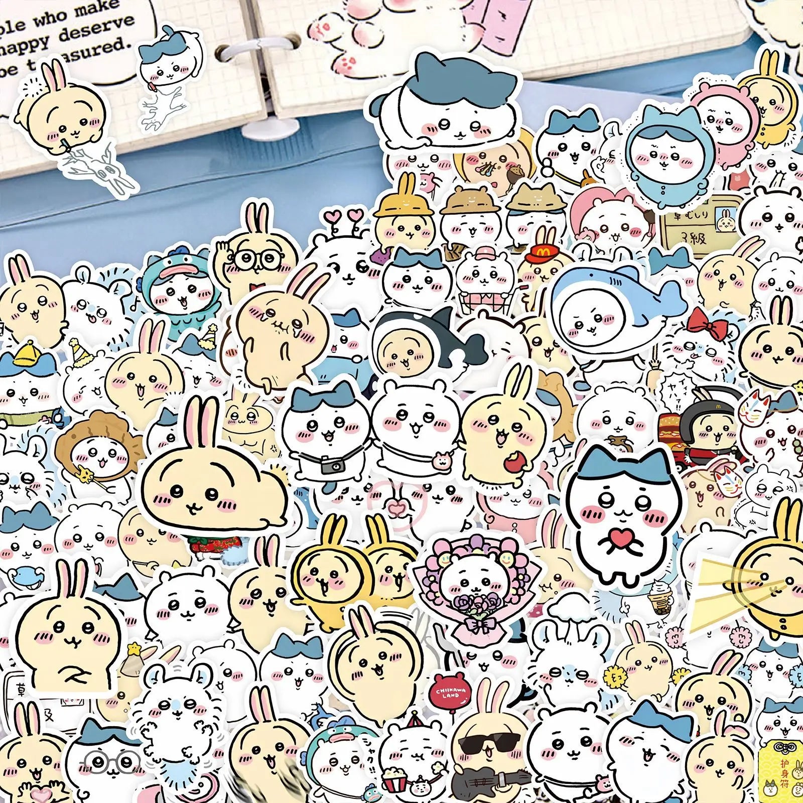 100pcs Kawaii Jiikawa Cartoon Stickers Decorative Desk Laptop Scrapbook Luggage Stationery Cute Graffiti Sticker for Kids Gif