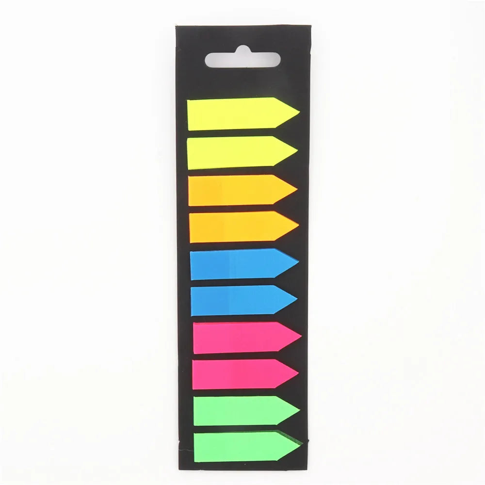 200 Sheets Color Index Sticky Notes, Transparent Adhesive for Journaling & Notes, Tabs for Books, School & Office Supplies - 