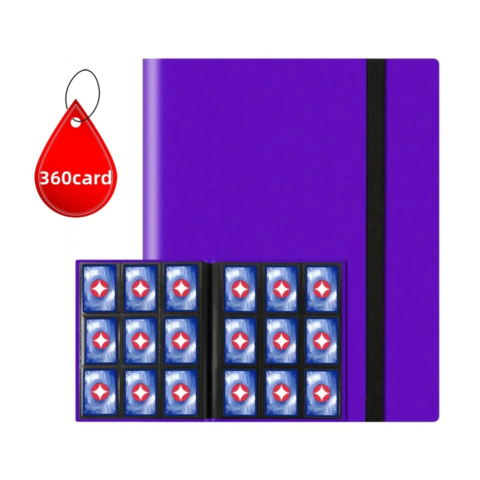 9 Pocket Trading Card Album Folder - 360 Side Loading Pocket Binder for Game Cards & Sports Cards