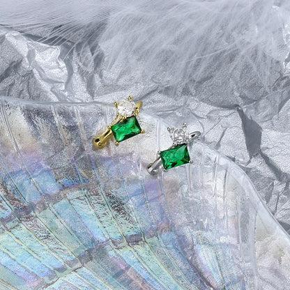 1Pcs Ear Cuff Helix Bone Climber Green Climbing Clip Non Pierced Clip-on Earrings Wrap No Piercing Fake Cartilage Non Pierced