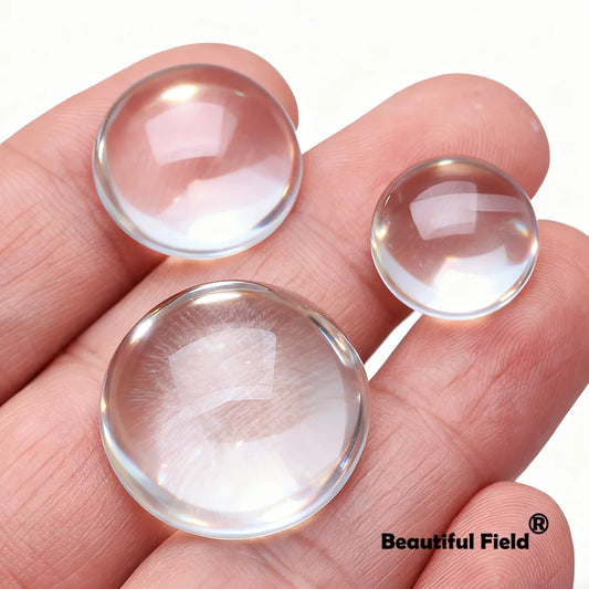 8-25mm Clear Glass Cabochons Blank Round Set DIY Jewelry Accessories Settings Stones Transparent Halfball Hemisphere
