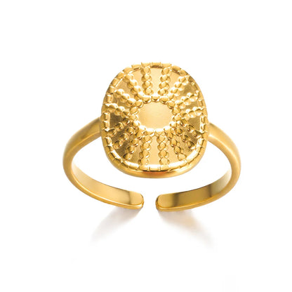 316L Stainless Steel Rings for Women Gold Color Never Fade Luxury Classic rings wedding couple rings Jewelry - JZ5357G