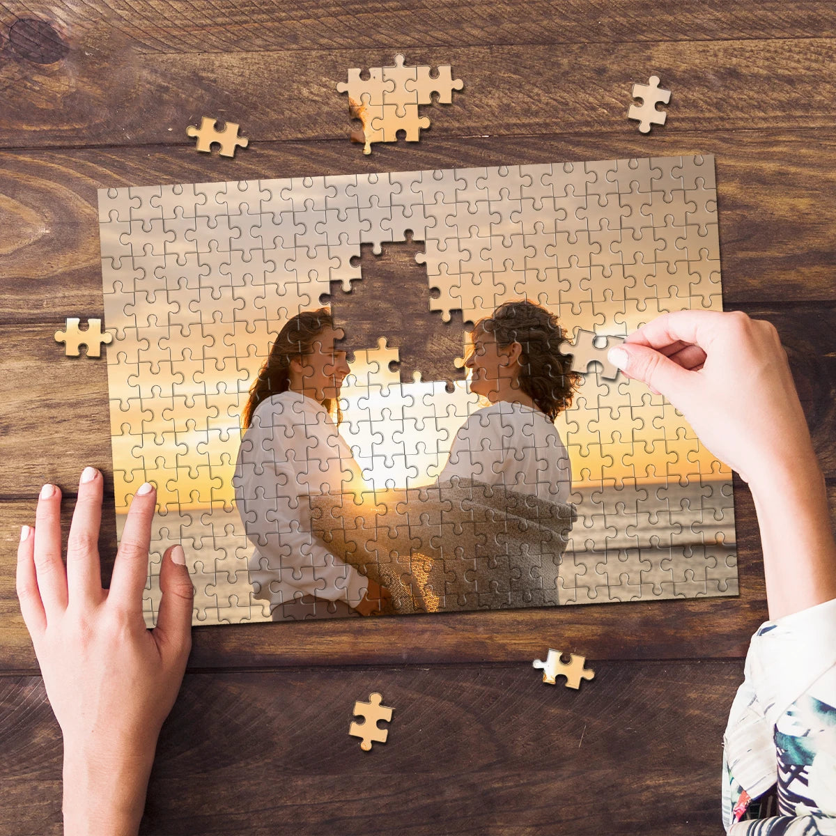 35/300/500/1025pcs Personalized Custom Photo Puzzle Friend Upload Photo For Customized Puzzle Unique Gift For Family Friends 