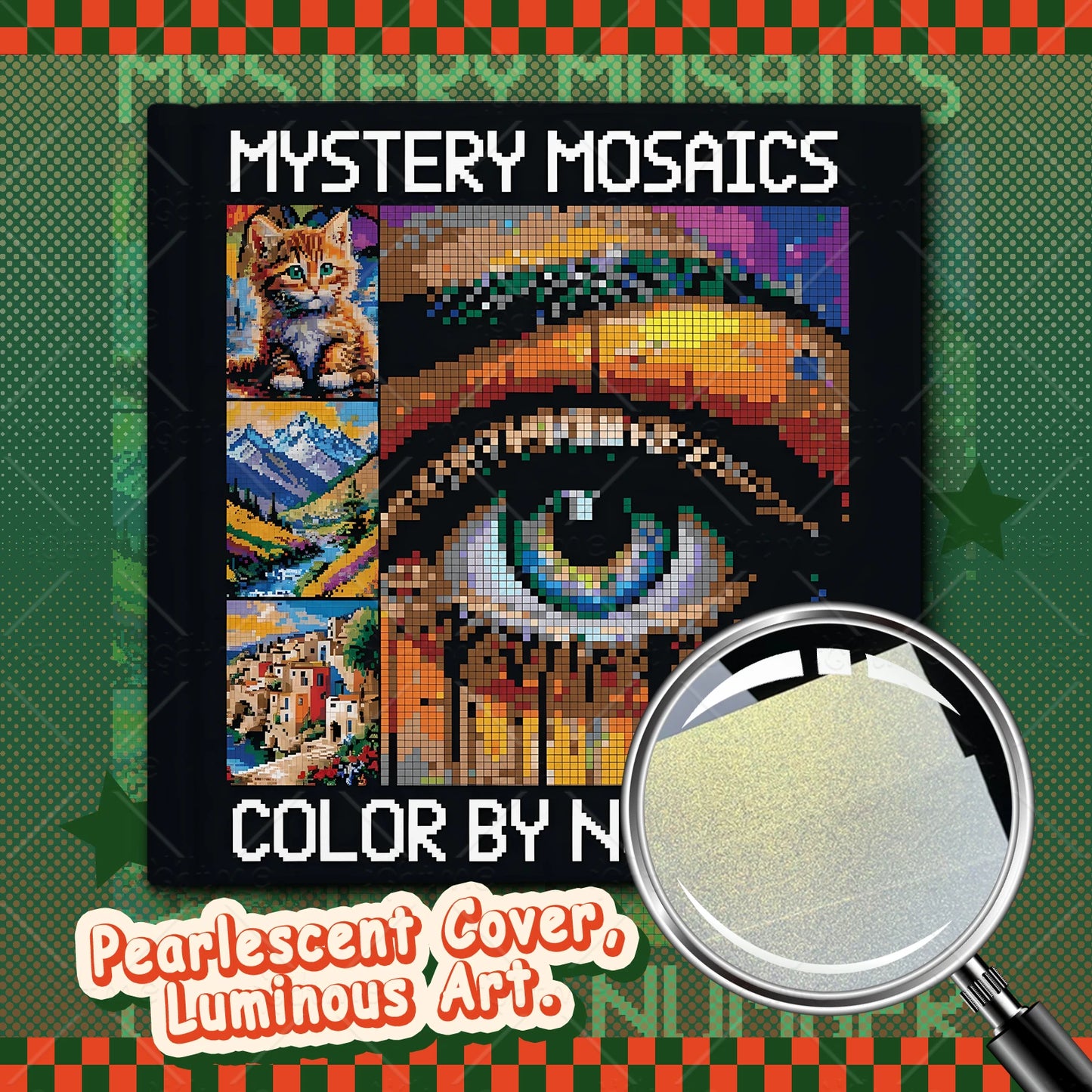 1PC MYSTERY MOSAIC COLOR by NUMBER Artwork by Digital Adult Coloring Book DIY Painting Drawing Coloring by Num