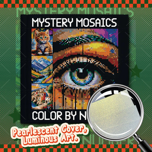 1PC MYSTERY MOSAIC COLOR by NUMBER Artwork by Digital Adult Coloring Book DIY Painting Drawing Coloring by Num