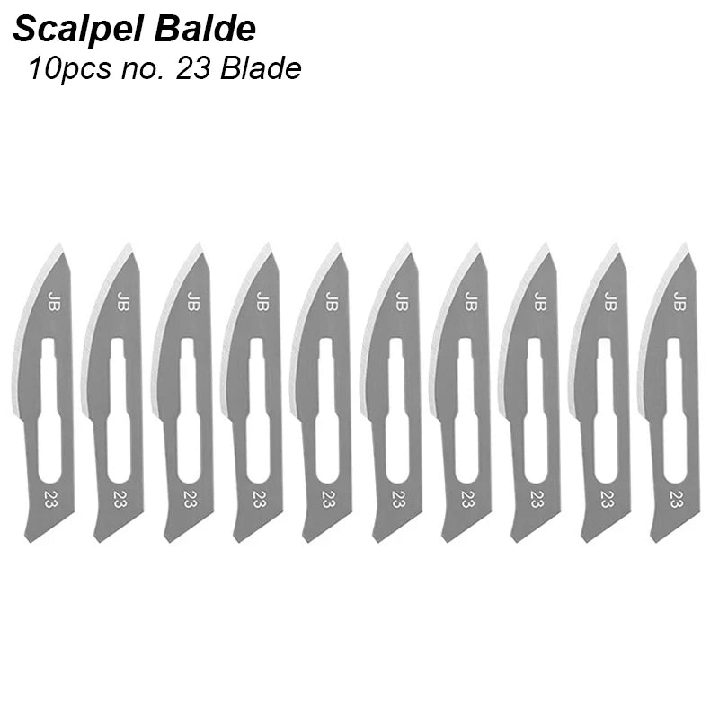 11 23 Scalpel Blade Set Metal Handle Stationery Steel Precision Craft Knife Cutter Wood Carve Stencil Box Open DIY Surgical T