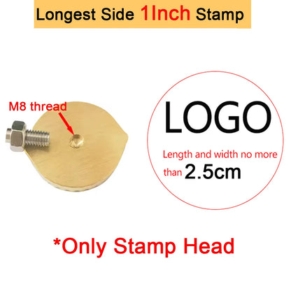 Customize Branding Iron Stamp Leather Stamp LOGO Personalized Heating Brass Embosser Seal Wood Cake Hamburger Craft Handmade 