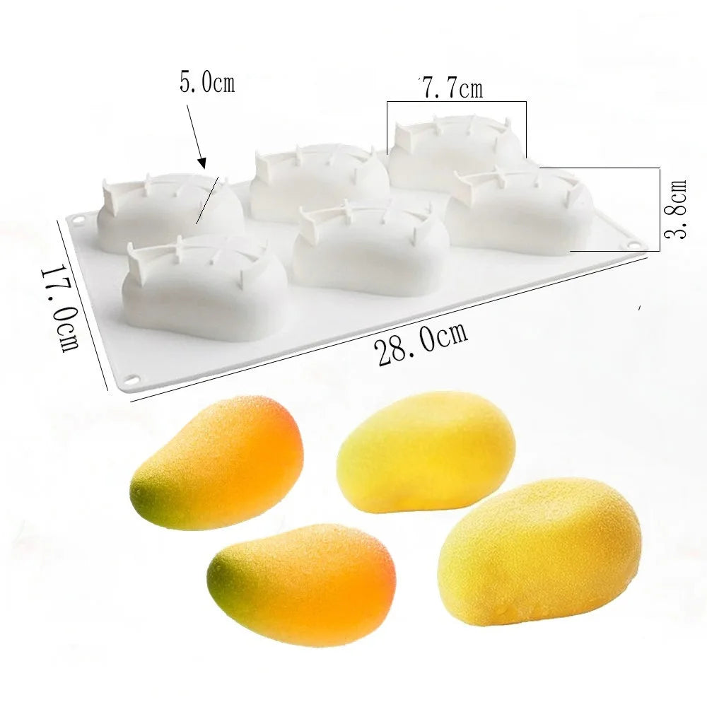 6 Hole Raspberry Design Mousse Silicone Mousse Mold 3D Fruit Dessert Chocolate Mould DIY Cake Decorating Tools Bakeware - Man