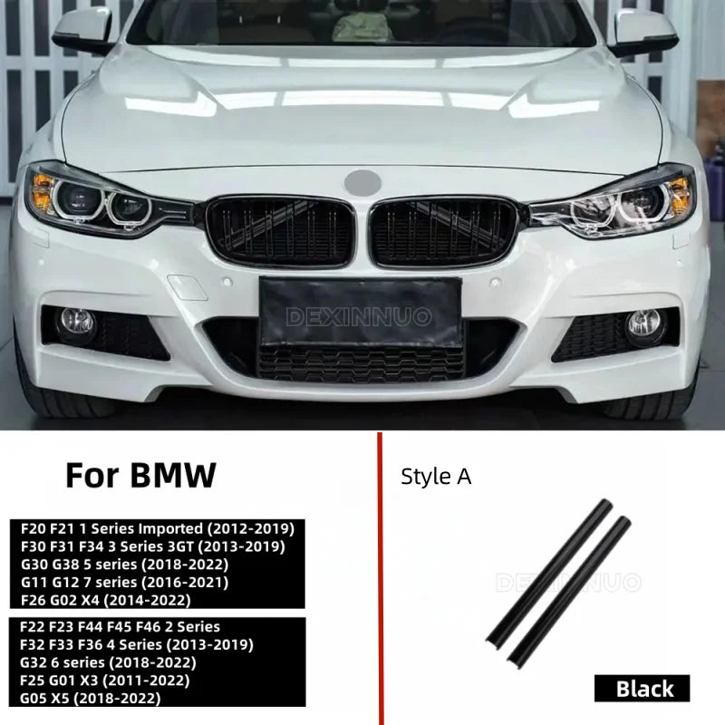 Car Front Grille Trim Strips For BMW E60 F07 F10 F20 F22 F25 F30 F32 F39 F44 F46 F48 G11 G12 G30 G32 G01 G02 G05 G20 1-7Serie