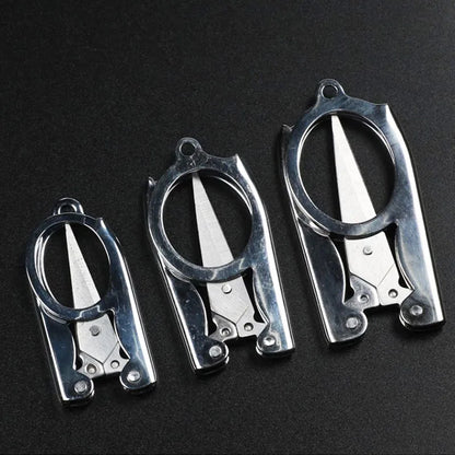 Stainless Steel Foldable Sissors Portable Student Handmade Crafts Scissors Stationery Office DIY School Supplies