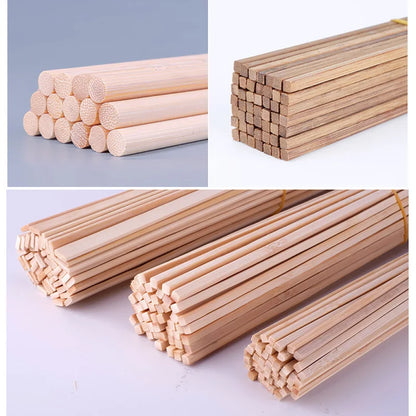 10PCS-100PCS/Lot Bamboo Wood DIY Building Model Material Handmade Craft Furniture Lantern Making Ornaments