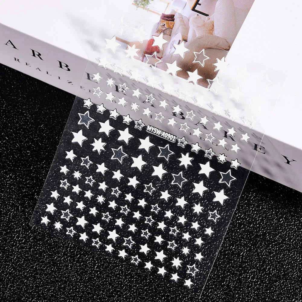 1PC 26-English Alphabet Number 3D Self-adhesive Nail Art Decal Sticker Word Small Letter Nail Decals Sticker Manicure Decorat