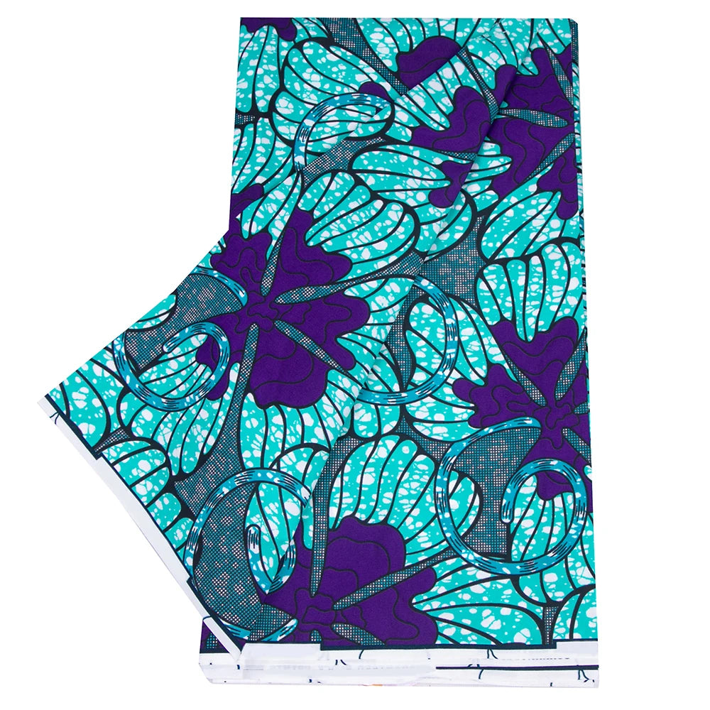 Africa Nigerian Prints Batik Fabric Real Wax Patchwork Sewing Dress Craft Cloth Polyester Ankara Tissu A-7
