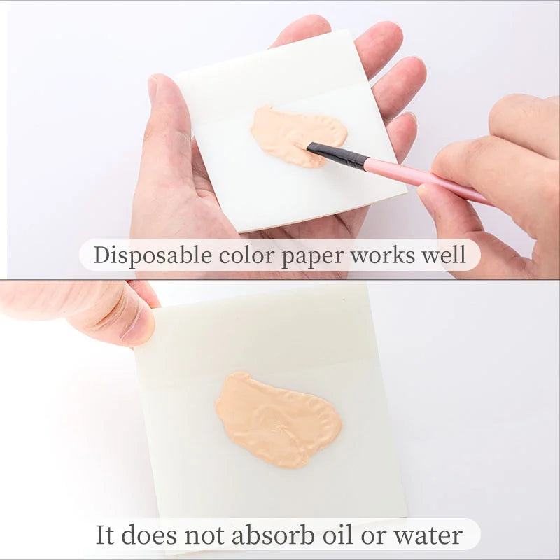 50Pcs Gel Nail Polish Palette Paper Disposable Nail Art Sticker Gel Polish Mixing Drawing Paper DIY Display Manicure Tools