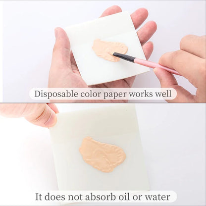 50Pcs Gel Nail Polish Palette Paper Disposable Nail Art Sticker Gel Polish Mixing Drawing Paper DIY Display Manicure Tools