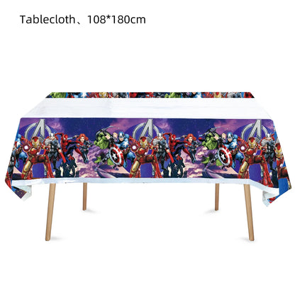 birthday party supplies, Spiderman tablecloth decorations, superhero party supplies, kids birthday party table cover, Spider-