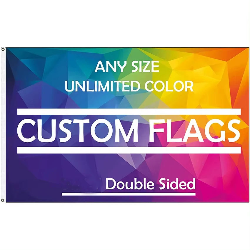 Double Sided Flag Personalized Banner 3 Layers Fabrics Customized Banner Decoration Sports Party Home Indoor Outdoor Outside