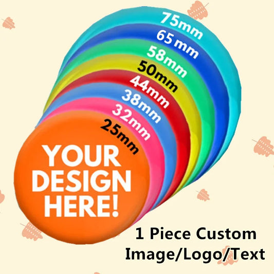 Customized Personalized Tinplate Enamel Pins Creativity Printed Pictures Text Metal Lapel Badges Brooches Jewelry Gift
