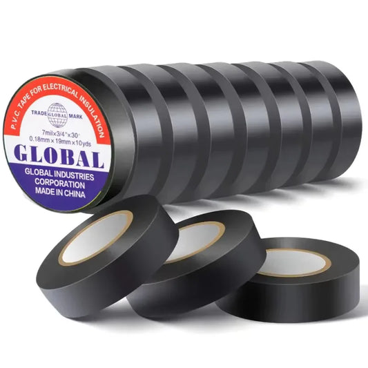 50m high-temperature resistant black rubber electrical tape-durable and soft insulating adhesive, used for industrial, househ