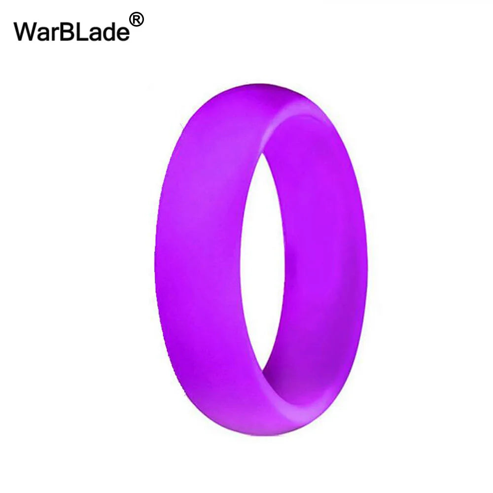 WarBLade 5.7mm Food Grade FDA Silicone Rings For Women Wedding Rubber Bands Hypoallergenic Flexible Silicone Finger Ring