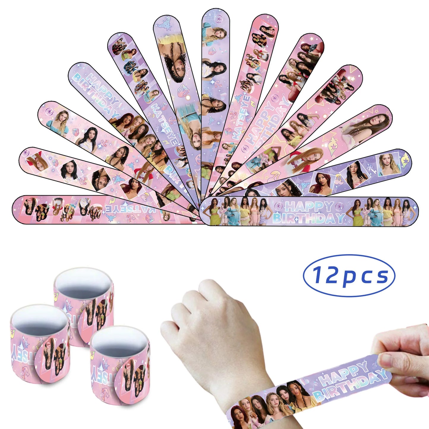 K-Katseye Birthday Decoration Kpop Girl Group Napkin Balloon Cup Plate Tablecloth Banner For Girls Festival Party Fans Gift -