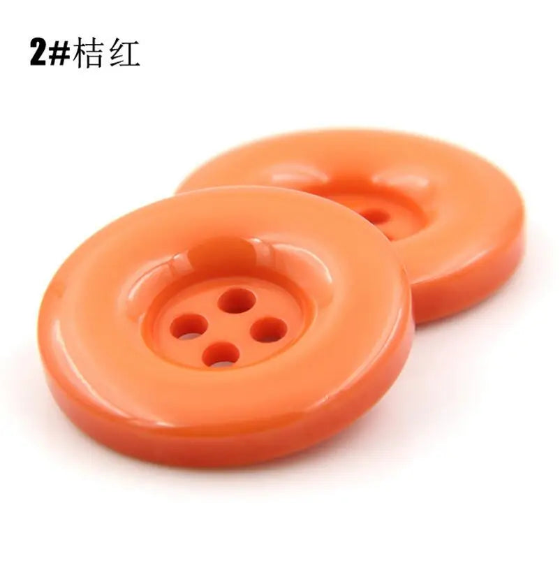 15mm 18mm 20mm 23mm 25mm 28mm 30mm 34mm 38mm 4 Hole Plastic Resin Round Buttons Black White Button For Sewing Scrapbooking DI