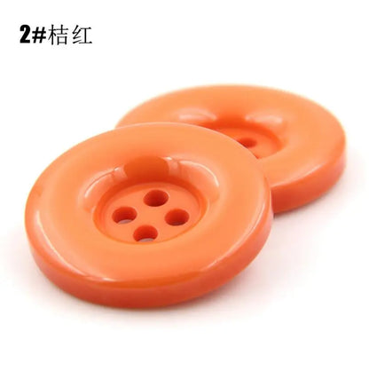 15mm 18mm 20mm 23mm 25mm 28mm 30mm 34mm 38mm 4 Hole Plastic Resin Round Buttons Black White Button For Sewing Scrapbooking DI