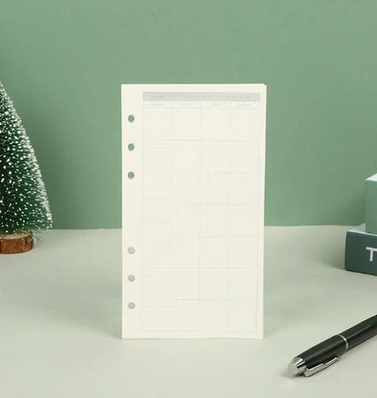 45 Sheets A5 A6 A7 Loose Leaf Notebook Refill Spiral Binder Inner Page Line Blank craft Grid Inside Paper Stationery