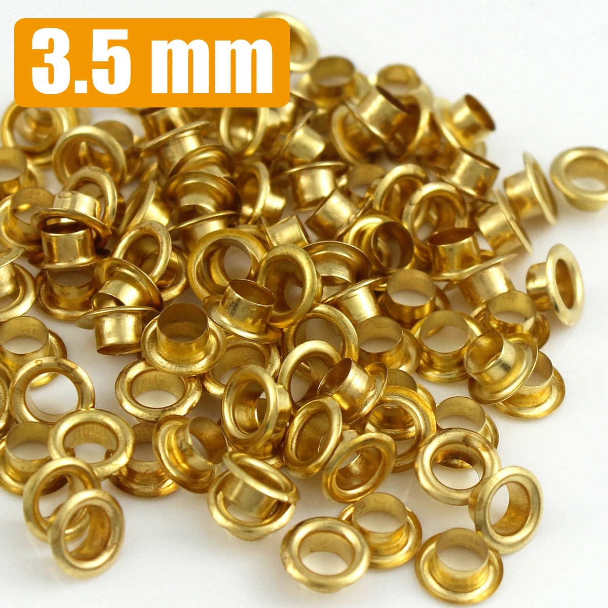 100sets 4mm Brass Eyelet with Washer Leather Craft Repair Grommet Round Eye Rings For Shoes Bag Clothing Leather Belt Hat