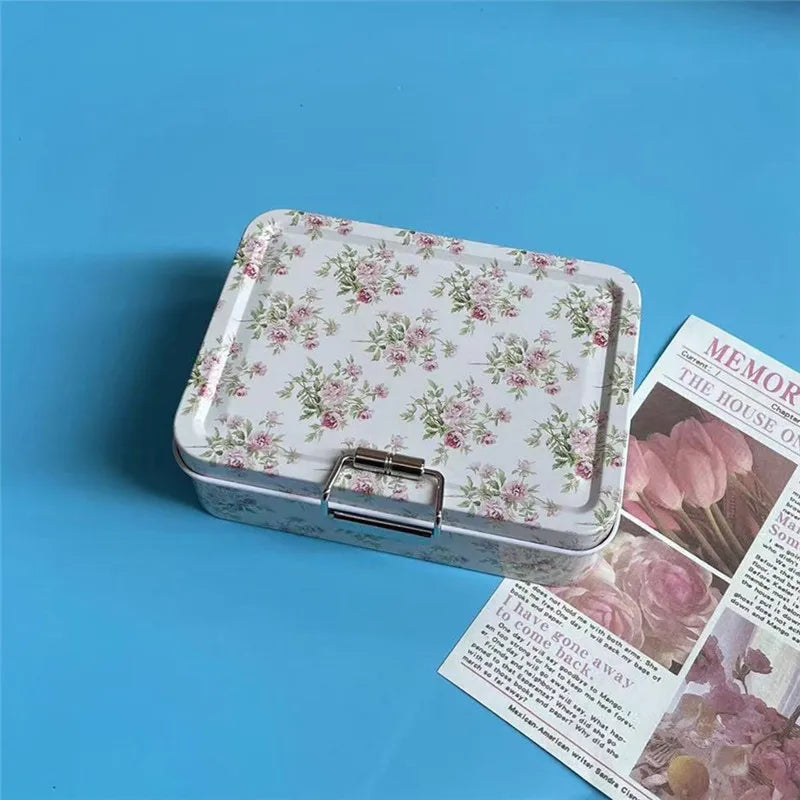 Vintage Metal Storage Canister with Lid – Durable Cookie & Candy Box, Aesthetic Organizer, Ideal Gift for All Occasions