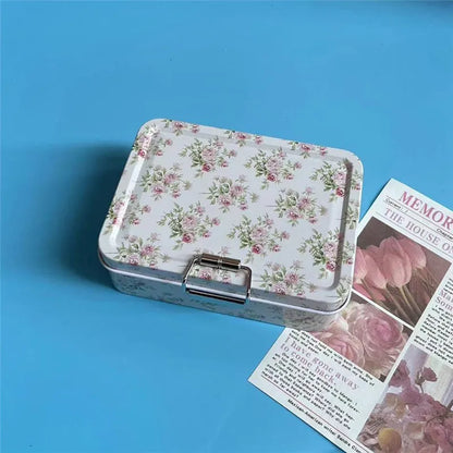 Vintage Metal Storage Canister with Lid – Durable Cookie & Candy Box, Aesthetic Organizer, Ideal Gift for All Occasions