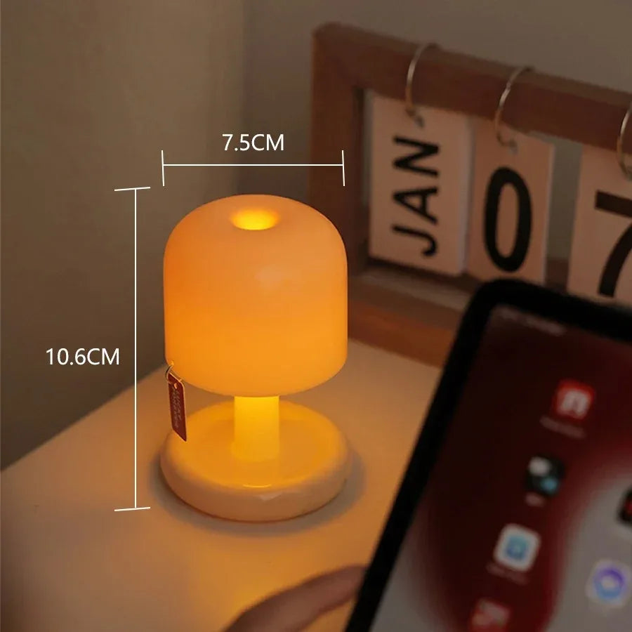 Sunset Night Light Led Table Lamp Mini USB Rechargeable Desk Bedside Bedroom Bar Room Decor Atmosphere Mood Light Minimalist 