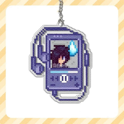 Game Stardew Valley Sebastian Shane Elliott Cosplay Keychain Acrylic Pixel Walkman Pendant Keyring Key Chain Bag Accessory Pr
