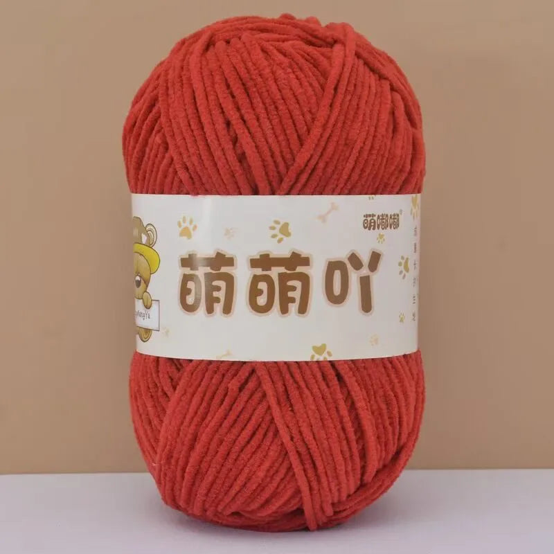 Fluffy Chenille Yarn for Crocheting doll thread Soft Bulky Velvet Yarn for Knitting Crochet Crafts Amigurumi Matte Chenille Y